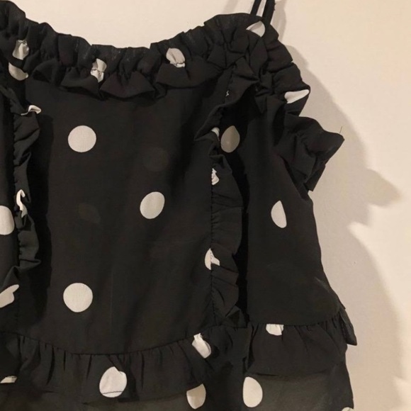 Romeo & Juliet Polka Dot Ruffle Cami Y2K - Picture 4 of 4